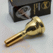 Gold Plate Bach Small Shank Trombone Mouthpiece, 3
