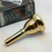 Gold Plate Bach Small Shank Artisan Trombone Mouthpiece, 6.5AL
