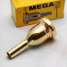 Gold Plate Bach Megatone Small Shank Trombone Mouthpiece, 15