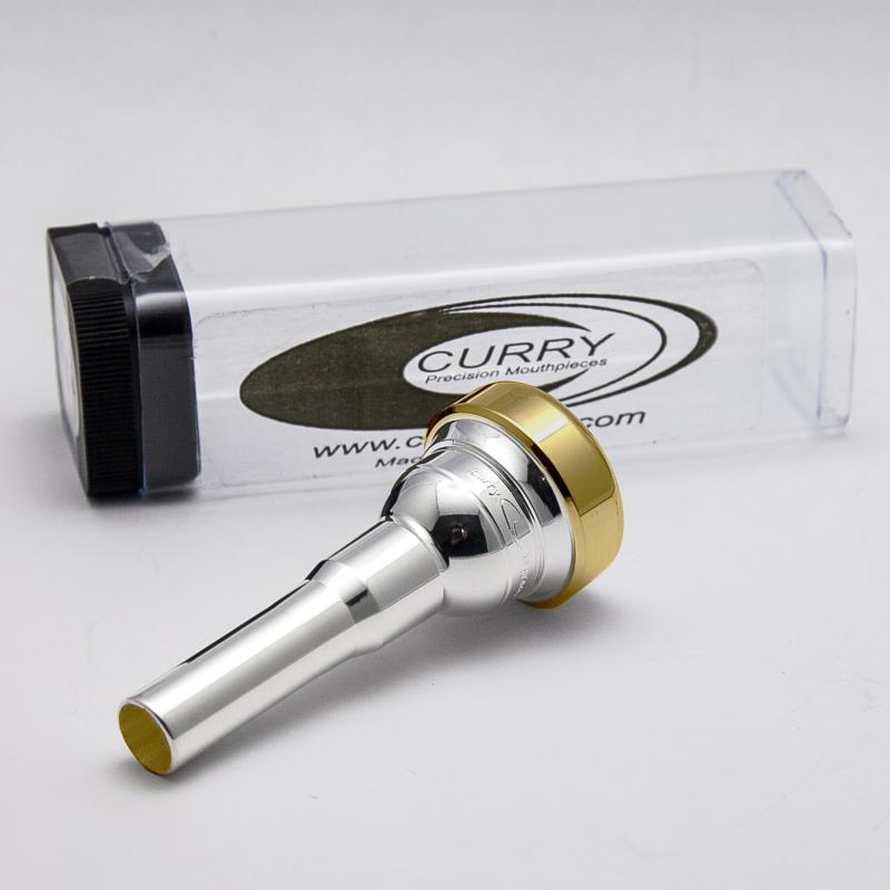 Gold Plate Rim and Cup Only, Curry Flugelhorn Mouthpiece (Small Morse/Bach Taper), 10.5FL