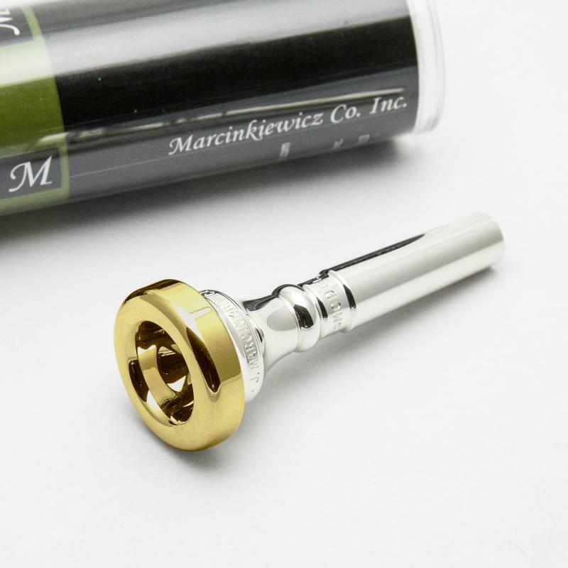 Gold Plate Rim and Cup Only, Marcinkiewicz Flugelhorn Mouthpiece (Large Morse Taper), 5FLD